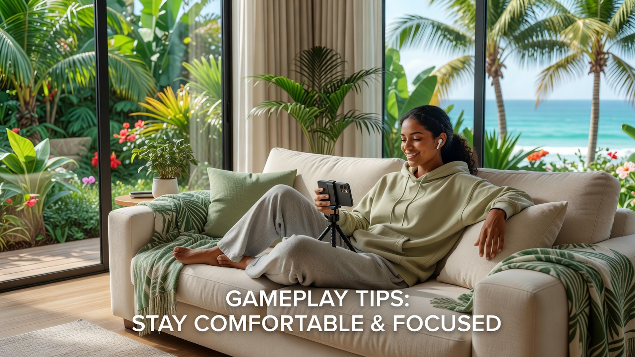 Gaming confortável em ambiente lounge